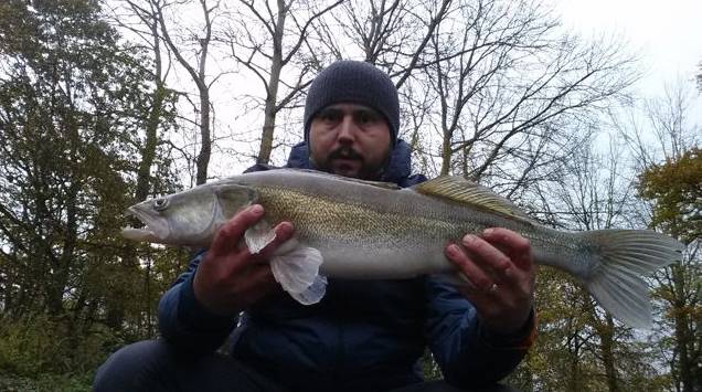 Octavian Groza, from Redhill, with a smaller zander