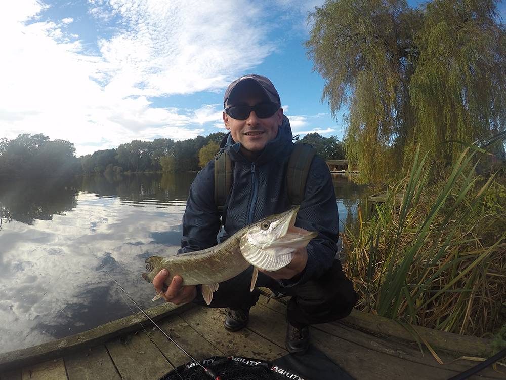 Peter Kerekes with a pike caught on a spinner